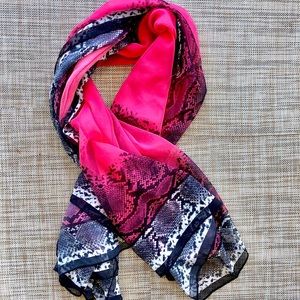 Pink Snake Skin Scarf